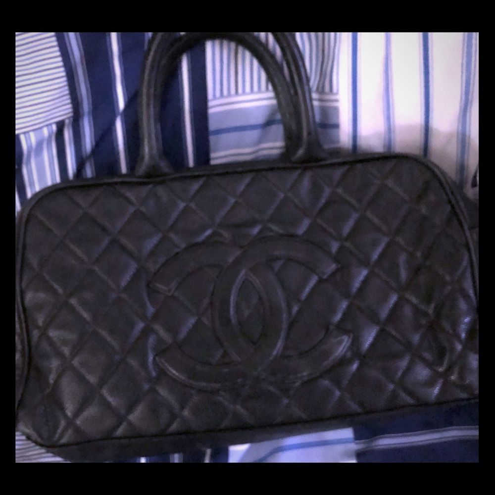 SOLD CHANEL black CAVIAR Boston Bag!